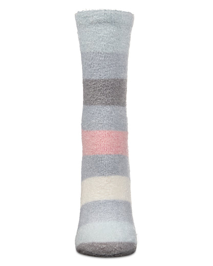 Women's Happy Aloe Infused Crew Socks : Color: Blue