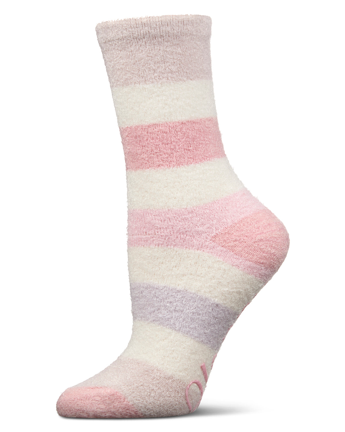 Women's Happy Aloe Infused Crew Socks : Color: Pink
