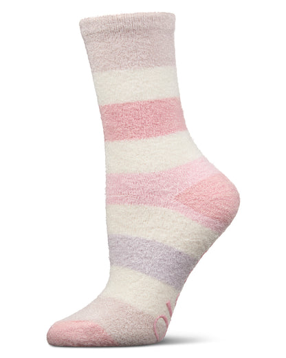 Women's Happy Aloe Infused Crew Socks : Color: Pink