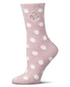 Women's "Book Therapy" Non-Skid Lavender-Infused Embroidered Crew Sock