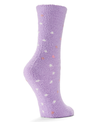 Women's Kitty-Embroidered Plush Non-Skid Shea-Butter-Infused Crew Sock