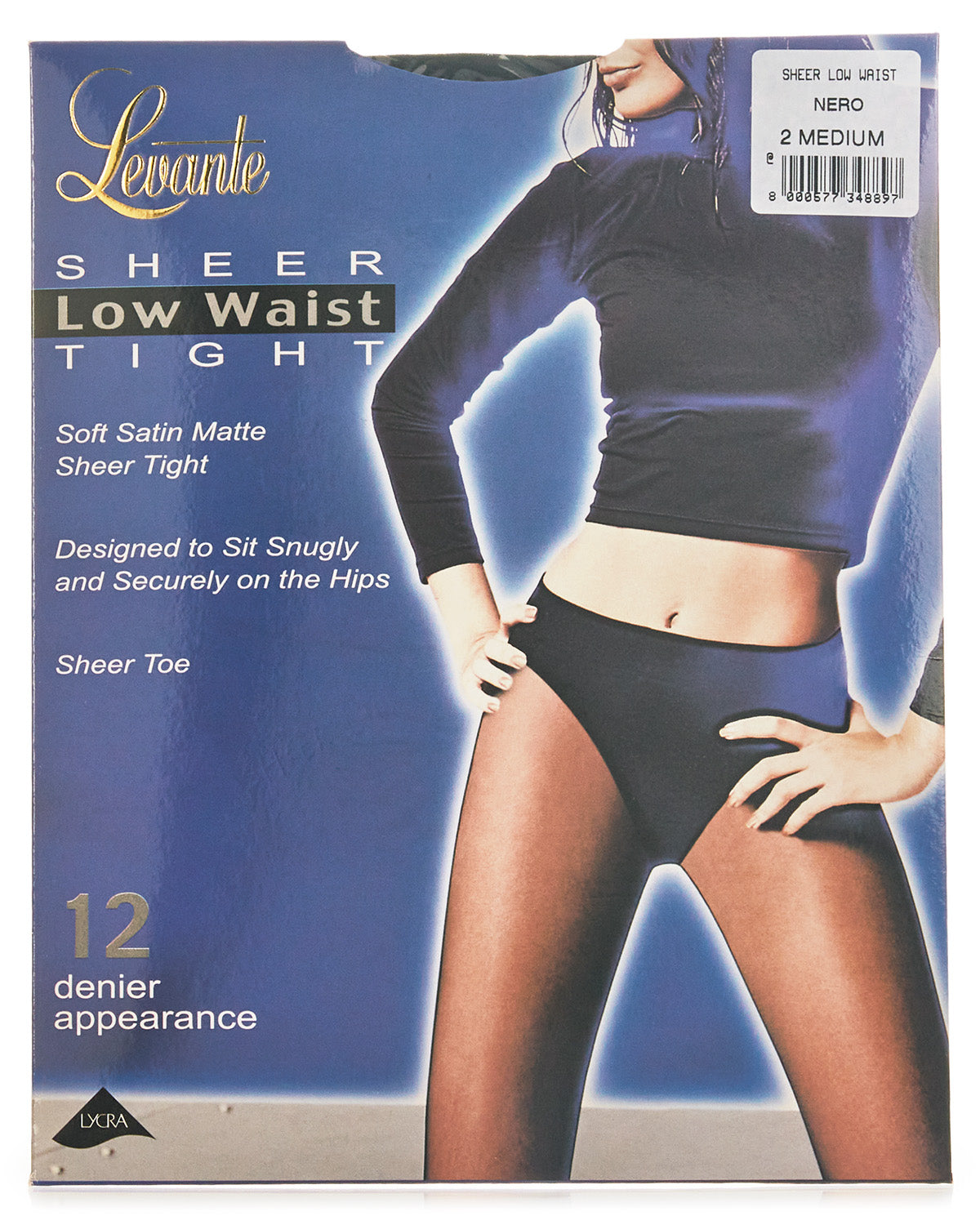 Levante Sheer Low Waist Bikini Brief Tights : Color: Nero