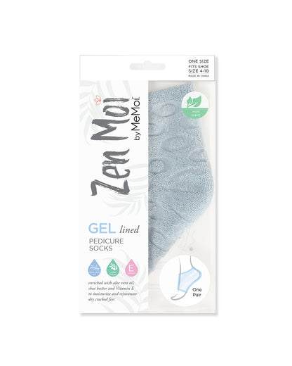 Women's Dot-Patterned Cotton Blend Gel-Lined Mint Scented Pedicure Sock : Color: Blue
