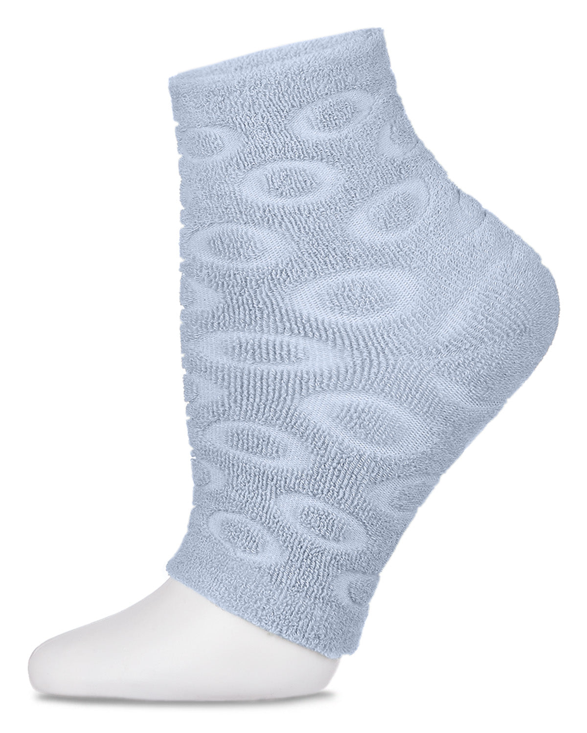 Women's Dot-Patterned Cotton Blend Gel-Lined Mint Scented Pedicure Sock : Color: Blue