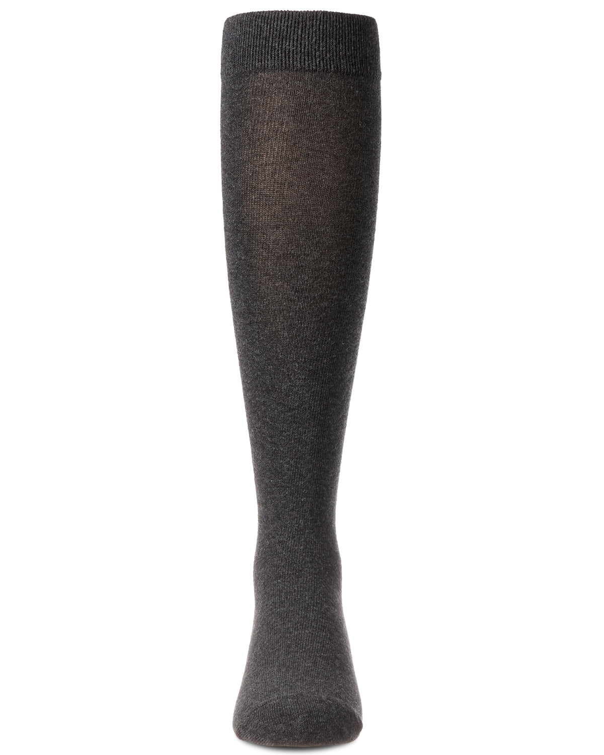 Cotton Blend Knee High Girls Uniform Socks : Color: Charcoal