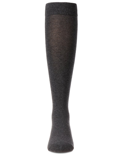 Cotton Blend Knee High Girls Uniform Socks : Color: Charcoal