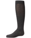 Cotton Blend Knee High Girls Uniform Socks : Color: Charcoal