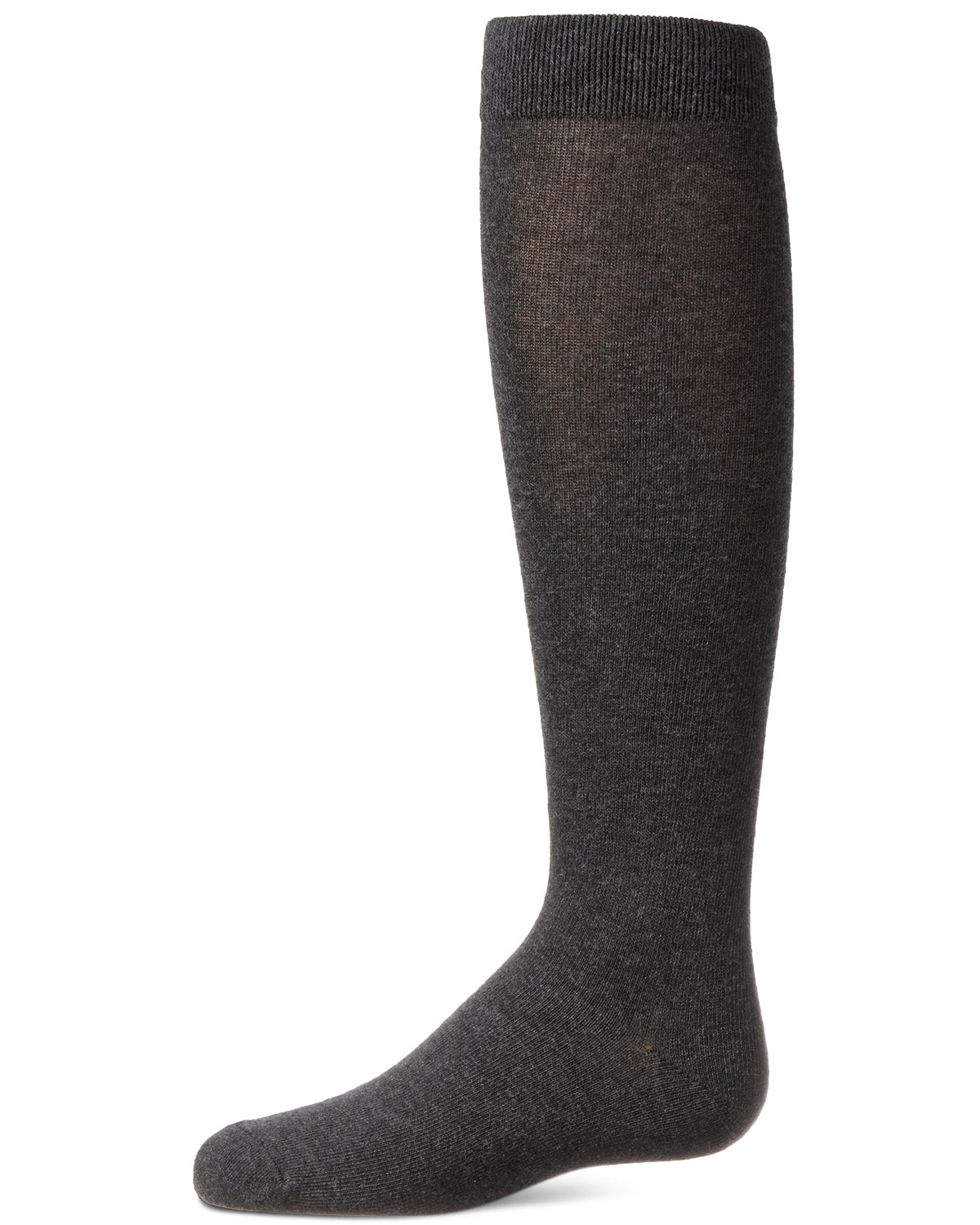 Cotton Blend Knee High Girls Uniform Socks : Color: Charcoal