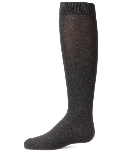 Cotton Blend Knee High Girls Uniform Socks : Color: Charcoal
