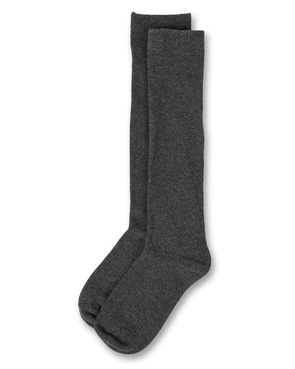 Cotton Blend Knee High Girls Uniform Socks : Color: Charcoal