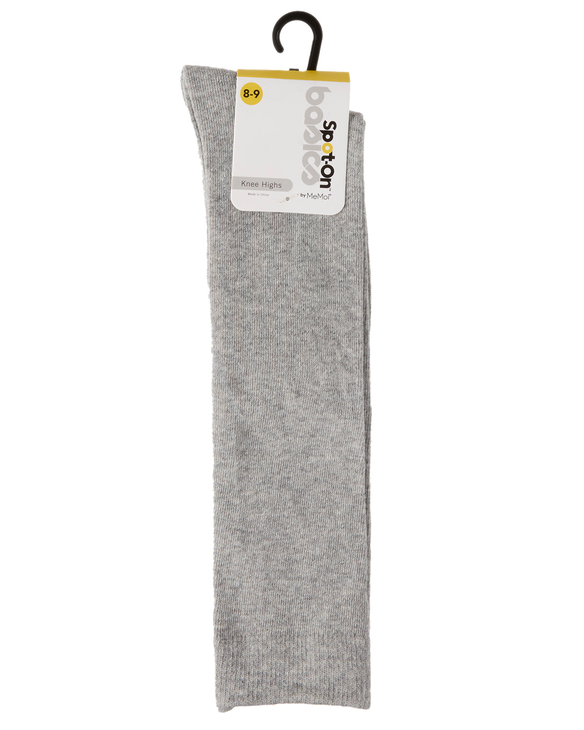 Cotton Blend Knee High Girls Uniform Socks : Color: Light Gray