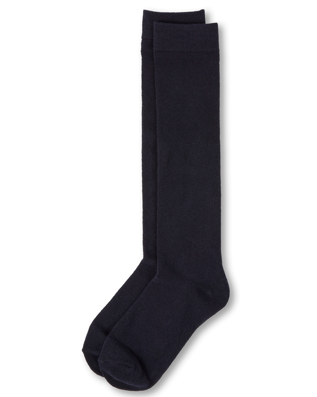 Cotton Blend Knee High Girls Uniform Socks : Color: Navy