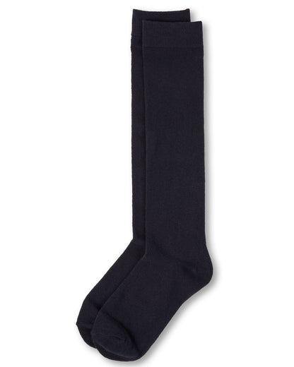 Cotton Blend Knee High Girls Uniform Socks : Color: Navy