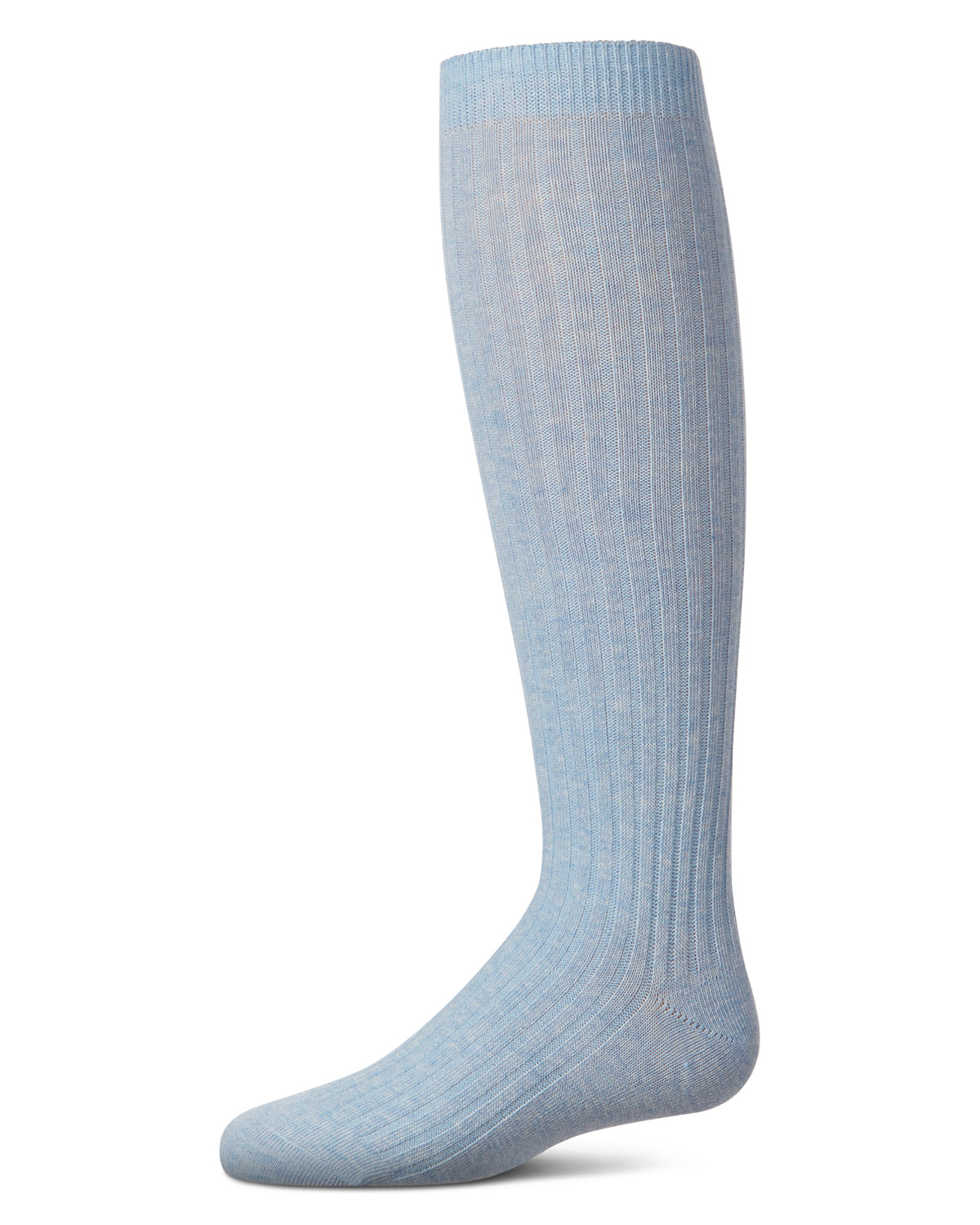 Ribbed Cotton Blend Knee High Sock : Color: Chambray Heather