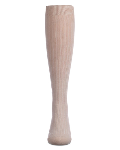 Ribbed Cotton Blend Knee High Sock