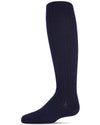 Ribbed Cotton Blend Knee High Sock : Color: Navy