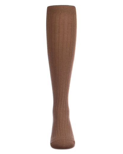 Ribbed Cotton Blend Knee High Sock