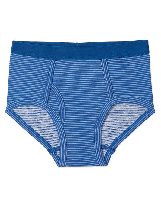 5 Pair Boys "Out Of The Blue" Cotton Rich Briefs : Color: Blue Multi