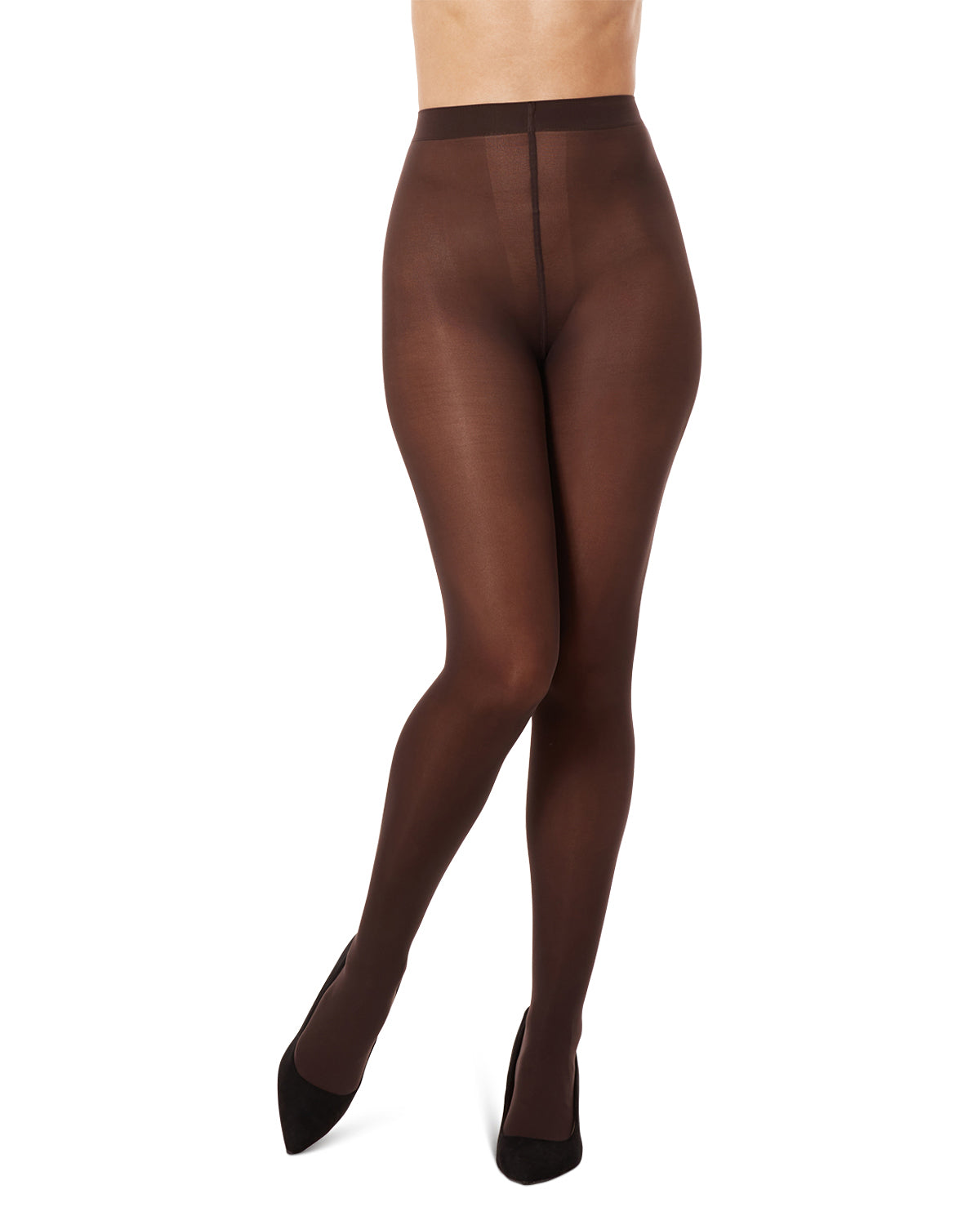 Suede Matte 40 Denier Microfiber Pantyhose : Color: Moka