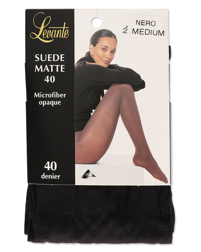 Suede Matte 40 Denier Microfiber Pantyhose : Color: Nero