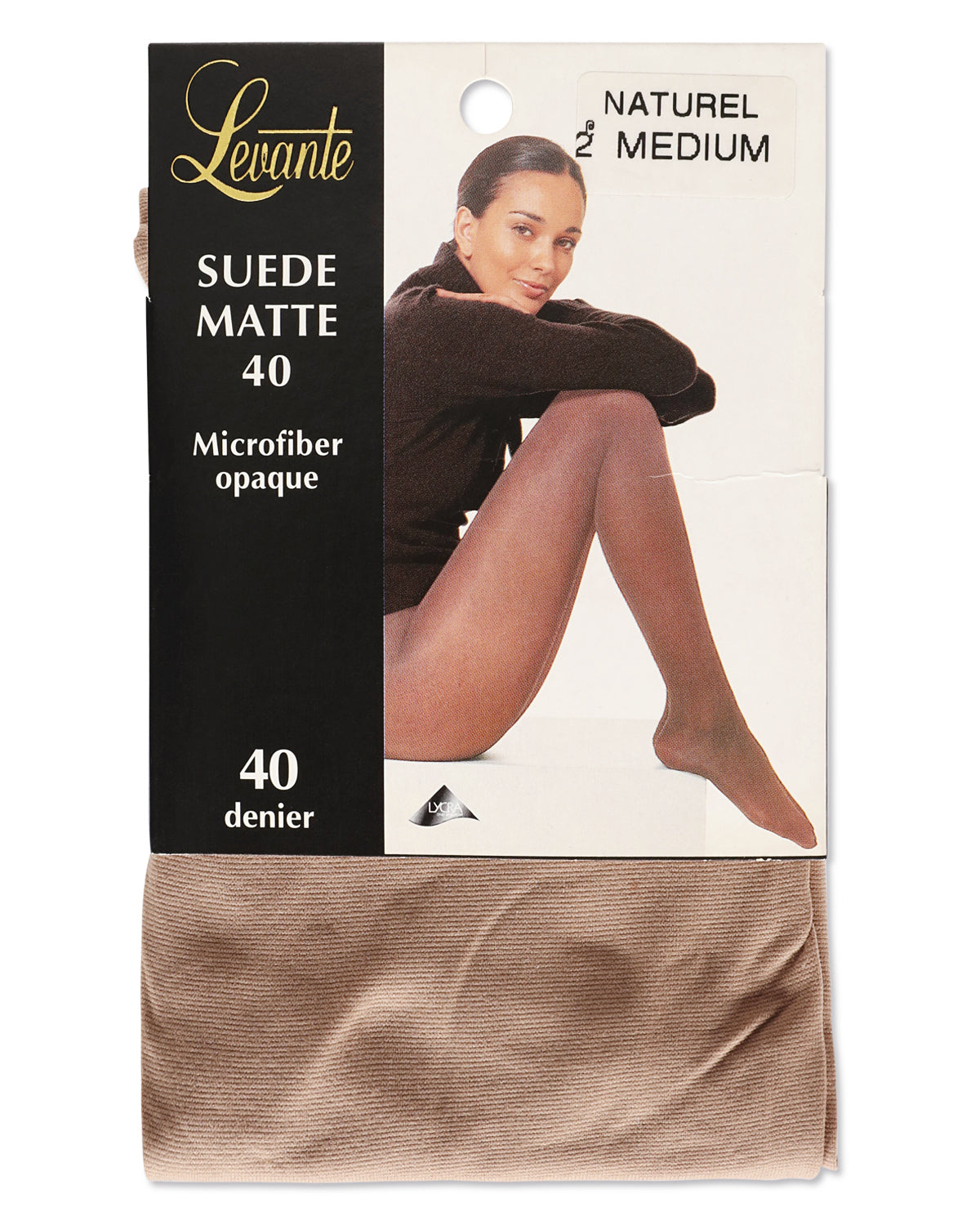 Suede Matte 40 Denier Microfiber Pantyhose : Color: Nero
