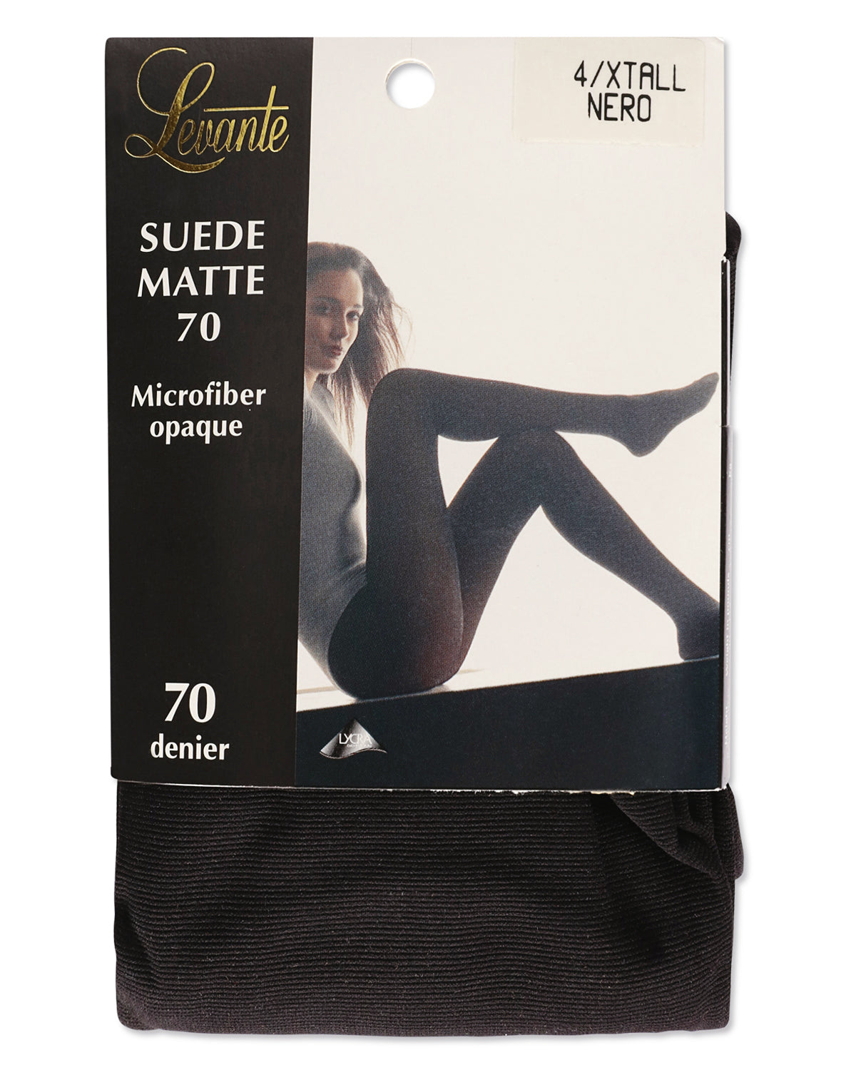 Women's Suede Matte 70 Banded Tights : Color: Nero