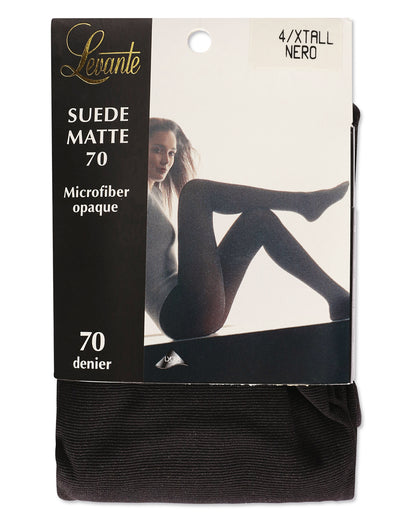 Women's Suede Matte 70 Banded Tights : Color: Nero