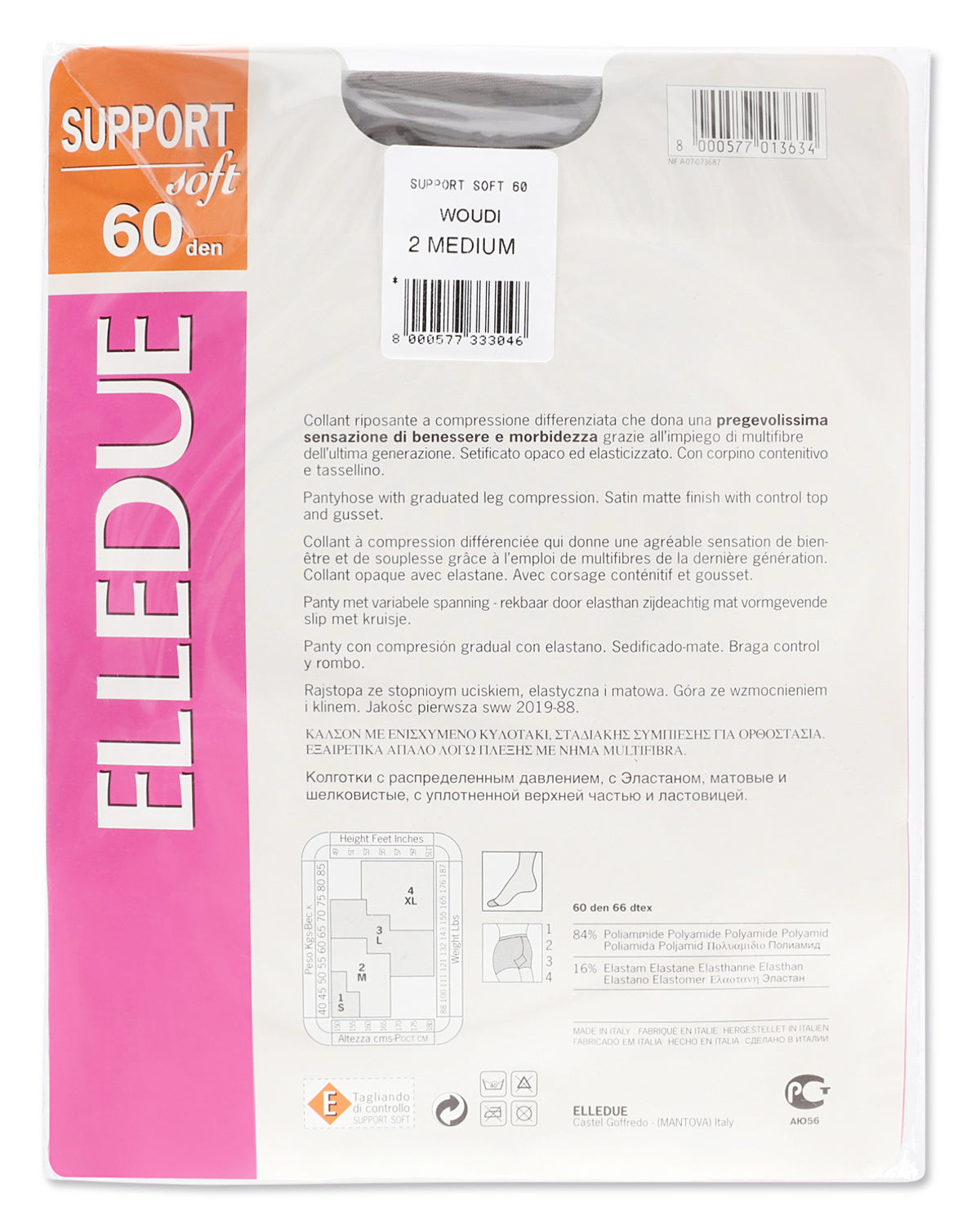 Levante Riposante Support 60 Denier Tights : Color: Woudi