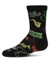 Kids' Mardi Gras Bamboo Crew Socks : Color: Black