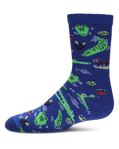 Kids' Gators Rayon From Bamboo Crew Socks : Color: Royal Blue