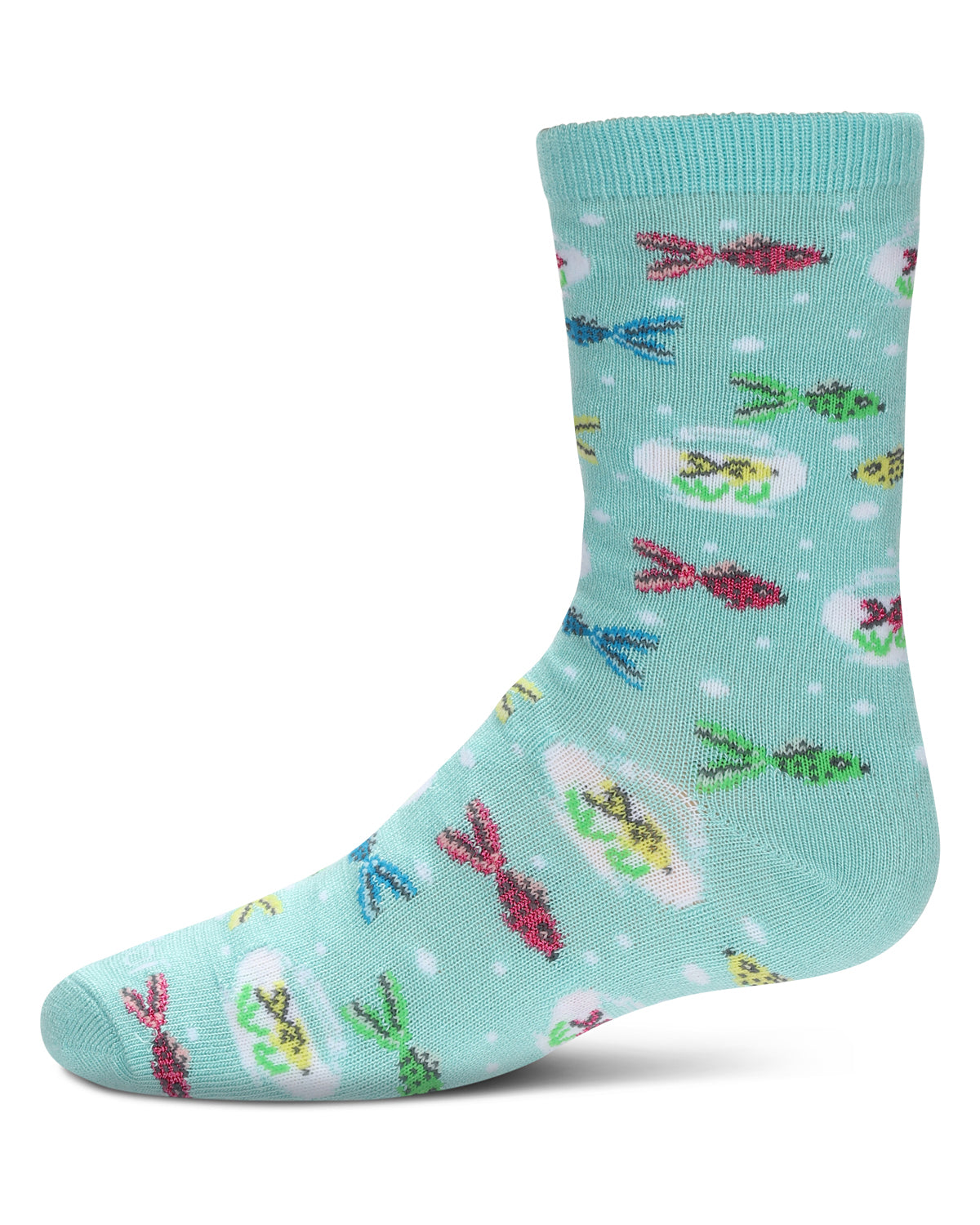 Kids' Goldfish Rayon From Bamboo Crew Socks : Color: Aqua