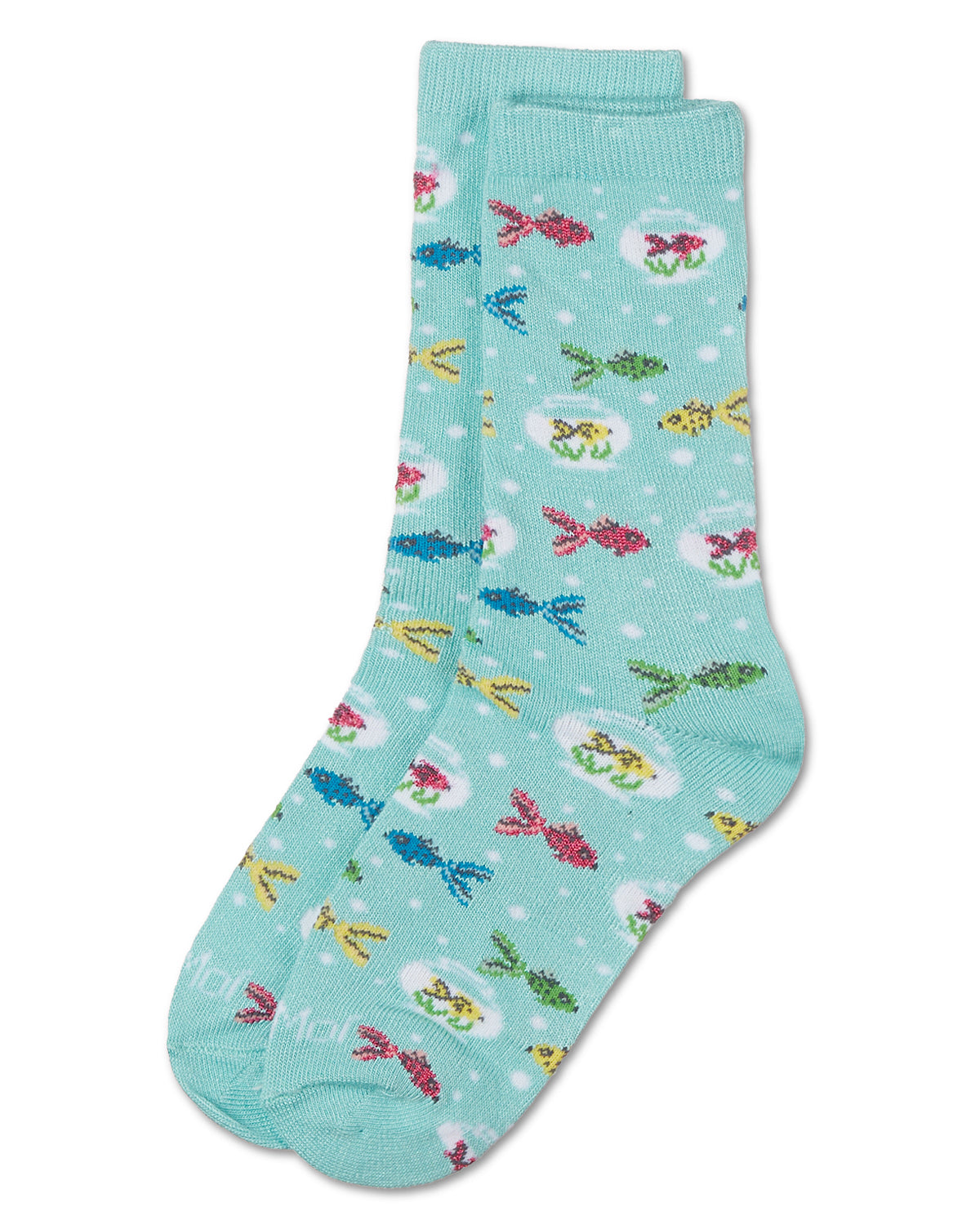 Kids' Goldfish Rayon From Bamboo Crew Socks : Color: Aqua
