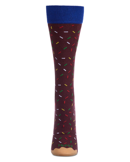 Unisex Chanukah Donut-Themed Cotton-Rich Novelty Crew Sock in Gift Box