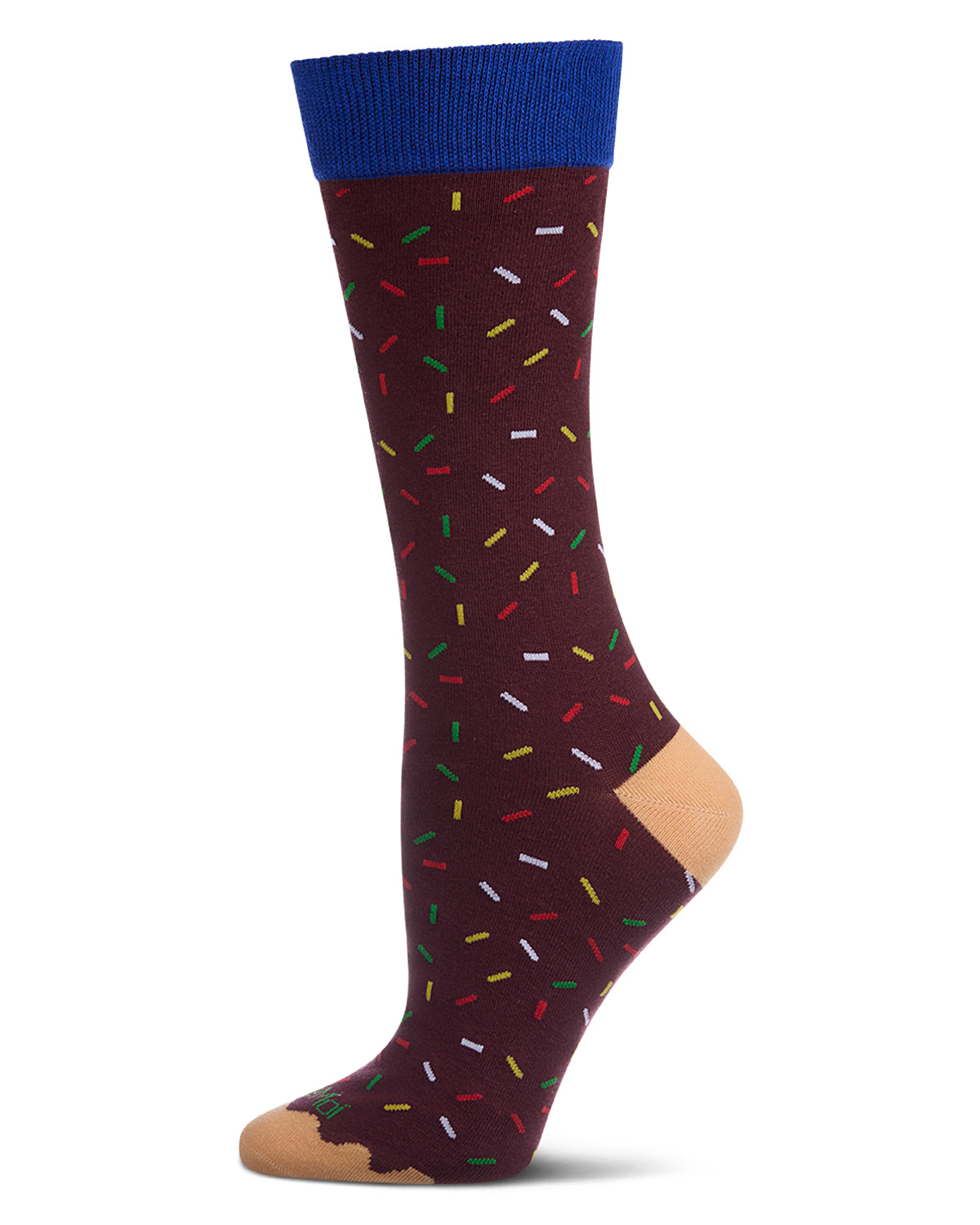 Unisex Chanukah Donut-Themed Cotton-Rich Novelty Crew Sock in Gift Box