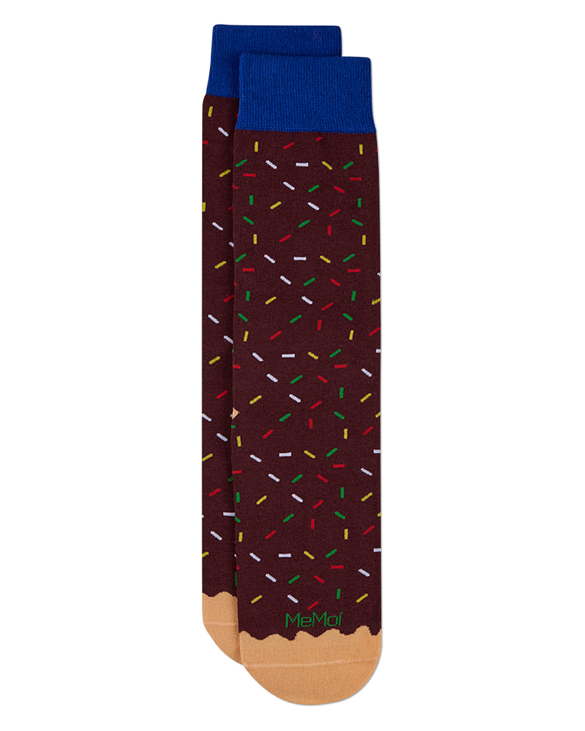 Unisex Chanukah Donut-Themed Cotton-Rich Novelty Crew Sock in Gift Box