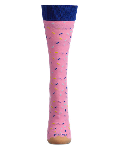 Unisex Chanukah Donut-Themed Cotton-Rich Novelty Crew Sock in Gift Box