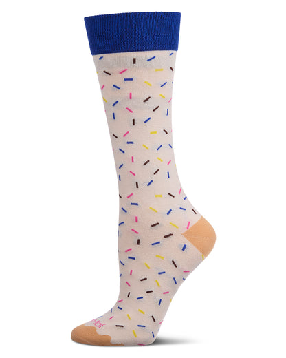 Unisex Chanukah Donut-Themed Cotton-Rich Novelty Crew Sock in Gift Box