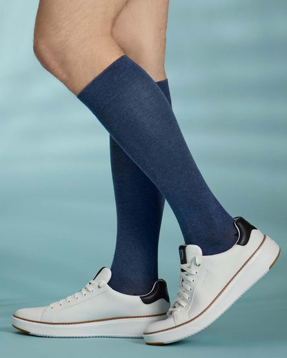 WellFit 15-20mmHg Off Black Cotton Compression Socks