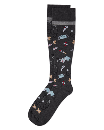 Medical Supplies 8-15 mmHg Graduated Cotton Compression Socks : Color: Dark Gray Heather