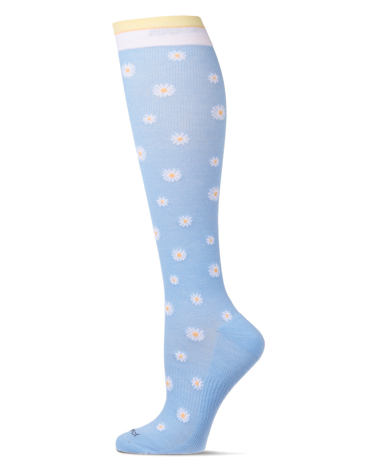 Daisies Cotton Blend 15-20 mmHg Graduated Compression Socks