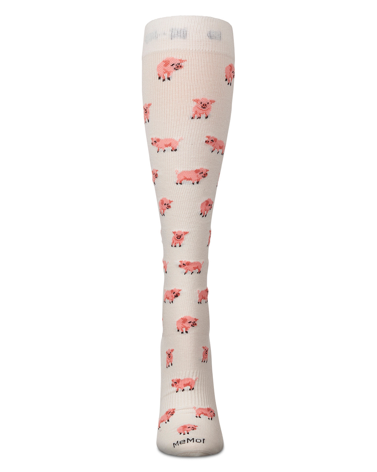 Pigs Cotton Blend 15-20 mmHg Graduated Compression Socks : Color: Ivory