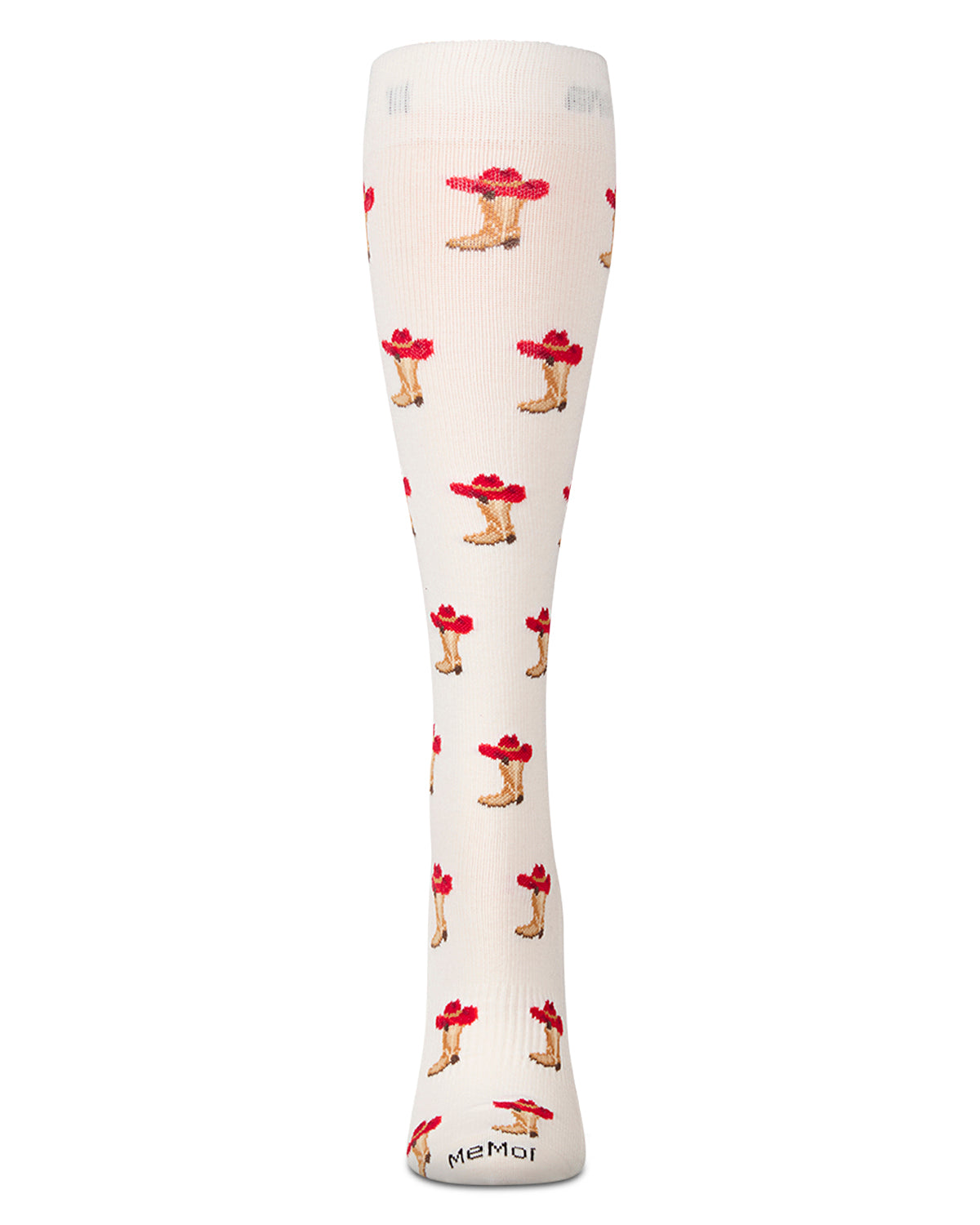 Unisex "Cowboy Boots" Cotton Blend Moderate Compression Knee Socks