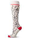 Unisex "Musical Notes" Cotton Blend Knee High Compression Socks : Color: Light Gray Heather