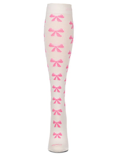 Women's "Bows" Cotton-Blend 18-20 mmHg Graduated Compression Sock