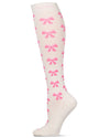 Women's "Bows" Cotton-Blend 18-20 mmHg Graduated Compression Sock