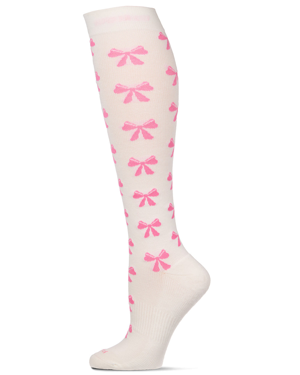 Women's "Bows" Cotton-Blend 18-20 mmHg Graduated Compression Sock