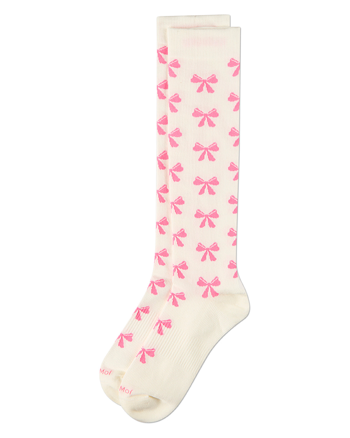 Women's "Bows" Cotton-Blend 18-20 mmHg Graduated Compression Sock