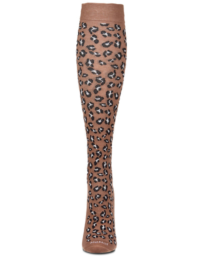 Women's Leopard-Spot Cotton-Blend 15-20 mmHg Moderate Compression Sock