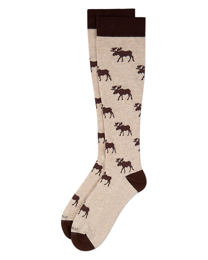 Unisex "Moose" Cotton-Blend Knee High Compression Sock (15-20 mmHg)