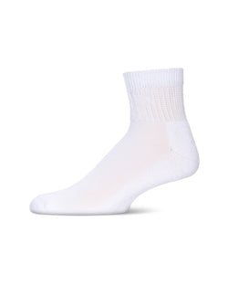 Diabetic Well-Fit White Quarter Socks